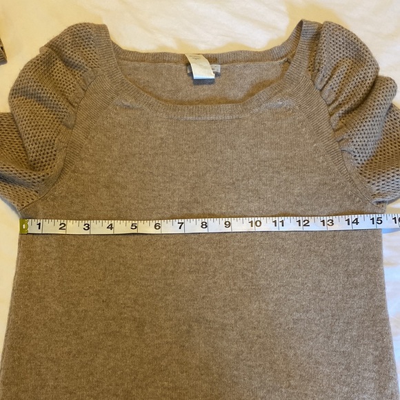 J Crew Puff Sleeve Cashmere Sweater - Picture 9 of 11